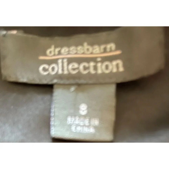 Dressbarn 8 Black Lined V-Neckline Draped Open Back Sleeveless Cocktail Dress - Picture 6 of 6